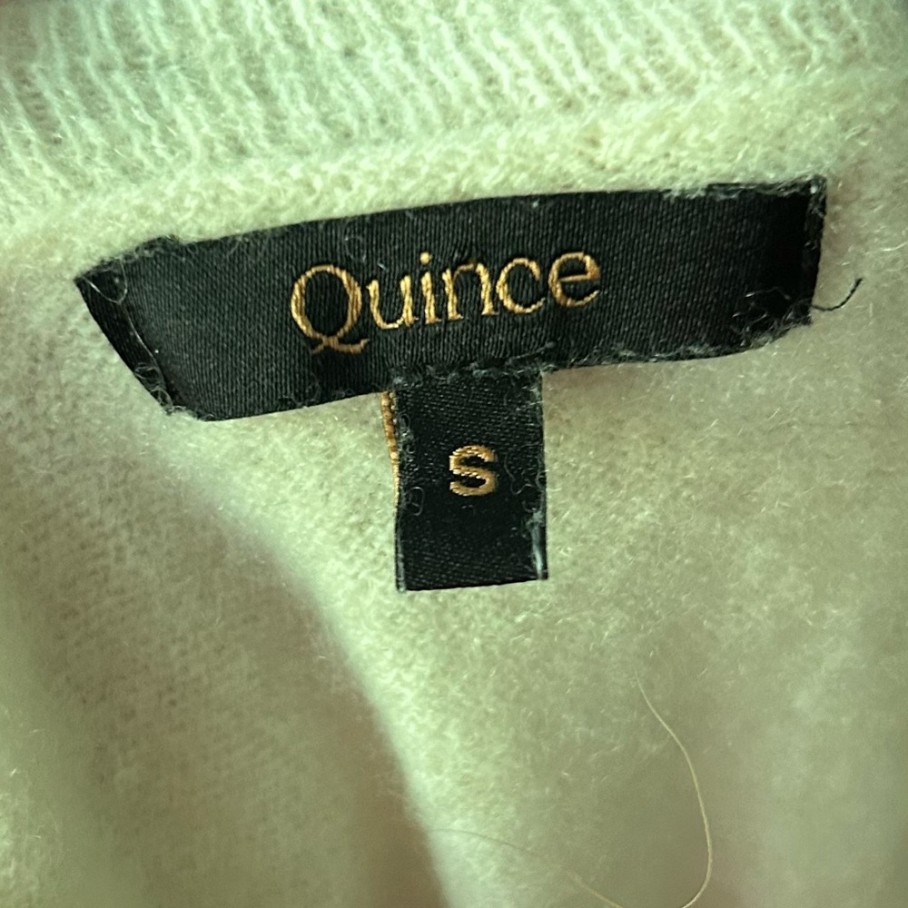 Quince Mongolian Cashmere Crewneck Sweater in Ivory Sz S - Picture 8 of 9